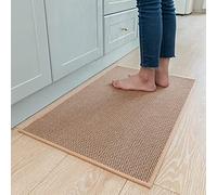 Kitchen Rugs and Mats Non Skid Washable, Absorbent Runner Rugs for Kitchen, Front of Sink, Kitchen Mats for Floor (Beige, 16"x24")