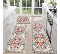 Kitchen Rugs - Anti Fatigue Kitchen Mat | Boho Laundry Mats | Super Absorbent Boho Easy Clean, Water And Oil Proof, Anti Slip | Comfortable Carpet Set For Living Room, Hallway, Bedroom, Bathroo