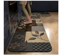 Kitchen Rugs，Heavy-Duty Flexible Stain Resistant Kitchen Runner Rug 2 Pack, Waterproof Anti-Fatigue Diatom Floor Mats, Foldable Easy Storage for High-Traffic Indoor Hallway Mosaic Pattern 60 * 180Cm
