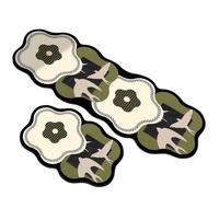 Kitchen Rugs，Luxury Oriental Irregular-Shape Kitchen Rug Set 2-Piece, Waterproof Non-Slip Anti-Fatigue Standing Mat, Unique Retro Landscape Floral Bird Decorative Floor Pad for Farmhouse Home D