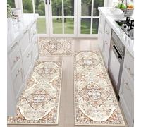 Kitchen Rugs Set, Boho Laundry Mats, 19.69x31.5 inches Comfortable Decorative Carpet, Soft Non Slip Runner for Living Room Hallway Bedroom Bathroom Patio Porch Laundry Entryway
