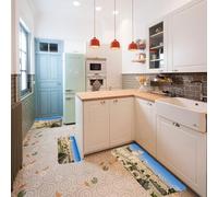 Kitchen Rugs Set of 3 Non-Slip Floor Mats with TPR Backing Washable Cushioned Anti Fatigue Mat Israel at The Tower of David Runner Rug Indoor Farmhouse Low-Pile Carpet for Laundry Sink Entryway Decor