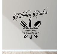 Kitchen Rules Wall Art Decal Sticker Mural Decor If It Smells Throw It Away Dirty Wash It Get It Out Put Away Turn It On Off