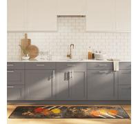 Kitchen Runner Blue Velvet 60x180 cm Multicolour Polyester Anti-Slip Soft