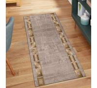Kitchen Runner Rug Non Slip Brown Vintage 90x600CM Washable Runner Mat for Hallway Home Decor Long Carpet Runner for Bedroom