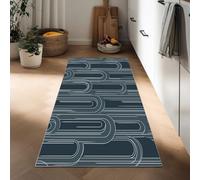Kitchen Runner Rugs 50 x 140 cm Geometric Arches long Non-slip Washable, Minimalism Thin Low Pile Runners for Hallways Floor Carpet for Indoor Bedroom Entryway