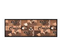 Kitchen Runner Velvet Coffee Brown 45x150 cm Non-Slip Washable Plush Luxury Mat