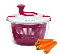 Kitchen Salad Spinner Large 5L Capacity - Manual Lettuce Spinner with Secure Lid Lock & Rotary Handle, Manual Salad Spinner Vegetable Dryer Sieve Colander