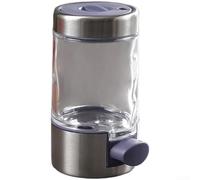 Kitchen Salt Dispenser Built with 304 Stainless Steel Construction and Clear Glass Bottle for Reliable 0.5g Portion Control (Steel-purple)