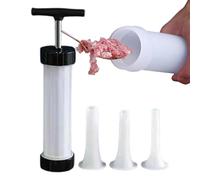 Kitchen Sausage Stuffer Kit - Homemade Sausage Stuffer & Maker - Fast Meat Machine, Hot Dog Stuffer Kit with 3 Stuffing Tubes for Easily Making Delicious Sausages