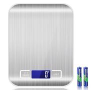 Kitchen Scales Food Scales Digital Scales with Batteries, Professional Electronic Scales for Precise Cooking/Baking Kitchen Premium Stainless Steel Kitchen Scale with LCD Display- 5kg/11lb Capacity