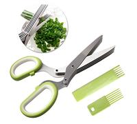 Kitchen Scissor, Herb Scissors 5 Blades Stainless Steel Great Kitchen Gadgets with Cover