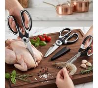 Kitchen Scissors 3 PCS set Heavy Duty Stainless Steel Cooking Shears Multipurpose Sharp Kitchen Scissor Set for Cutting Meat, Fish, Vegetables, Food Prep, Black