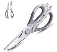 Kitchen Scissors for Food Heavy Duty, All Purpose Kitchen Shears that Come Apart Dishwasher Safe, Sharp Stainless Steel Cooking Scissors for Meat, Poultry, Fish (Grey)