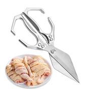 Kitchen Scissors for Food, Stainless Steel Meat Scissors for Cutting, Robust Cooking Scissors for Chicken, Turkey, Crab, Cracking