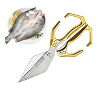 Kitchen Scissors for Food, Stainless Steel Seafood Scissors, Robust Cooking Scissors for Chicken Cutting Turkey Crab Cracking