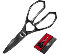 Kitchen Scissors Heavy Duty, Premium Kitchen Shears for Food, 8.8 Inch Meat Scissors Ultra Sharp Detachable Blade, Black Titanium Plated, Anti-Slip Poultry Shears, Cooking Scissors All Purpose