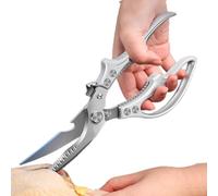 Kitchen Scissors - Poultry Scissors And Kitchen Food, Reinforced With Integrated Spring And Safety Lock, Versatile Tools To Cut Bone Chicken Turkey Meat
