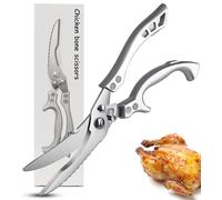 Kitchen Scissors, Professional Poultry Shears for Chicken Bone Meat Fish Vegetable, Heavy Duty Stainless Steel Sharp Kitchen Cooking Shears with Serrated Edge Safety Lock Hang Hole