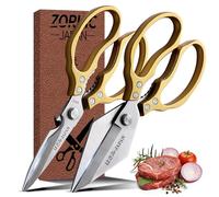 Kitchen Scissors Set Silver, Kitchen Shears, Sharp Meat Cutting Scissor Dishwasher Safe, Poultry Shear Heavy Duty, Japan Cooking Kitchen Scissors for Food Chicken Shears, Gifts for Men Women