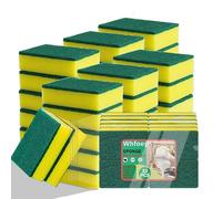 Kitchen Scrub Sponges 32 Count, Non-Scratch Scrub Dish Sponges for Cleaning, Effortlessly Clean Your Stovetop, Sinks, Stoves, Appliances
