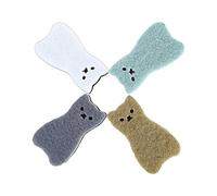 Kitchen Scrub Sponges Non-Scratch Multi-Use Heavy Duty Scrub Sponge for Dishes Pots and Pans Three-Layer Cat Shape Cleaning Sponge（4pack） (cat)