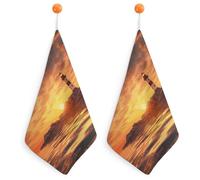 Kitchen Sea Lighthouse Hand Towels with Hanging Loops, Highly Absorbent & Quick Drying Towels for Kitchen Bathroom, Microfiber Cleaning Cloth, Dish Towel, Tea Towel Decorative, Dish Rag(12x12)