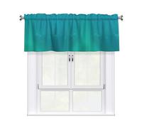 Kitchen Sea Print Curtain Valance 54x18inch,Filtering Semi Sheer,1 Panel Short Curtains For Bedroom,Bathroom