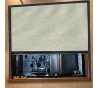 Kitchen Serving Window Retractable Door Custom Size | 16'' 24 31 39 47 59 inch Large Aluminum Folding Invisible Doors Heavy Duty with Nonwovens(70 x 50 cm/28 x 20 in)