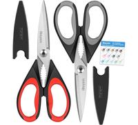 Kitchen Shears, 2-Pack Kitchen Scissors Heavy Duty Meat, Dishwasher Safe Cooking, Multipurpose Stainless Steel Sharp Utility Food for Chicken