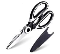 Kitchen Shears for Food Heavy Duty - Kitchen Scissors All Purpose with Cover, 2CR13 Stainless Steel Blades, Rust-Resistant Utility Scissors with Bottle Opener - Cuts Fish, Meat, Nuts & Vegetables