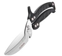 Kitchen Shears, Heavy Duty Kitchen Scissors with Serrated Edge, Detachable as Blade, Multipurpose Stainless Steel Sharp Food Scissors for Chicken Poultry Fish Herbs Black