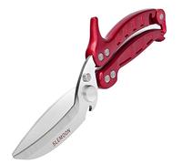 Kitchen Shears, Heavy Duty Spring Loaded Edge Serrated Edge Kitchen Shears, Detachable as a Blade, Multipurpose Stainless Steel Sharp Food Shears for Chicken, Poultry, Fish, Herbs, Burgundy