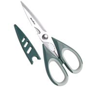 Kitchen Shears Scissors Food Scissors, 8-in-1 Multifunction Japanese Stainless Steel Meat Shears (9.0inch,3-in-1 Multifunction Shears w/Bottle Opener w/Cover)
