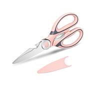 Kitchen Shears Scissors Heavy Duty, Kitchen Scissors Multi-purpose stainless steel sharp, Kitchen Scissors for Chicken/Poultry/Meat/Vegetables/Herbs/BBQ (Pink)