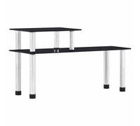 vidaXL Kitchen Shelf Tempered Glass Black 45x16x26cm Storage Rack Organiser