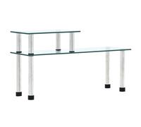 Kitchen Shelf Countertop Shelf Storage Rack Transparent Tempered Glass vidaXL