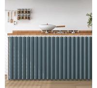 Kitchen Shelf Curtain DustProof Cabinet Curtain UnderSink Storage Drapes Shoe Cabinet Cover Blue 160x70cm Perfect for Wardrobe & Closet Organization