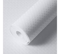 Kitchen Shelf Liner Non Adhensive,Cupboard Drawer Mat White 17.5"× 157.4"