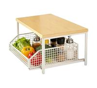 Kitchen Shelf,Vertical 2-Layer Storage Rack For Organization | Household Storage Shelves for Organization - Suitable For The Pantry Cabinet, Kitchen, Bathroom, Garage, Shower, Bar, Apartment, Home And