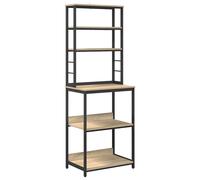Kitchen Shelf Engineered Wood Home Storage Freestanding Furniture Room vidaXL