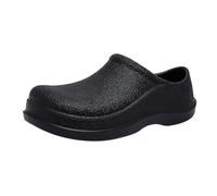 Kitchen Shoes for Chef Men Non Slip - Solid Color Low Top Rain Shoes Kitchen Work Shoes Waterproof Non-Skid Rubber Chelsea Shoes Outdoor Walking Water Shoes Ankle Boots Garden Wellies Boots Black