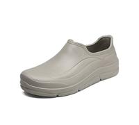 Kitchen Shoes for Chef Men Women EVA Rubber Lightweight Non-Skid Waterproof Clogs Garden Nursing Work Ankle Mules Sandals Grey