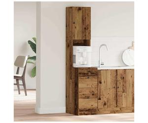Kitchen Sideboard Old Wood Engineered Wood 32 x 50 x 180 cm, 3 Shelves, 1 Door.