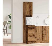 Kitchen Sideboard Old Wood Engineered Wood 32 x 50 x 180 cm, 3 Shelves, 1 Door.