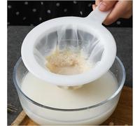 Kitchen Sieve Plastic Household Sieve Fine Mesh, 100/200/400 Mesh Filter Net with Handle Hook, Food Filter, for Seedless Jam, Flour, Yoghurt, Soy Milk Device 24*15cm (100 mesh + 200 mesh + 400 mesh)
