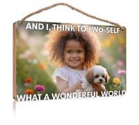 Kitchen Sign Decor and I, Think to T/no-self What A Wonderful World Funny Bathroom Wall Art Signs & Plaques(23X35CM)