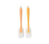 Kitchen Silicone Spatula 4Pcs Heat Resistant Handle Silicone Spoon Scraper Spatula Ice Cream Cake Butter Mixer Stir for Kitchen Tool Utensil(Orange)