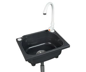 Kitchen Single Bowl Utility Sink, Kitchen Wall-Mounted Sink Plastic 15.1 x 11.2 Inch with 1.26 inch Faucet Hole,for Home rv,Restaurant, Dorm,Garage,Bathroom,Laundry(Gray)