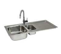 Kitchen Sink 1.5 Bowl Stainless Steel Kitchen Sinks Reversible